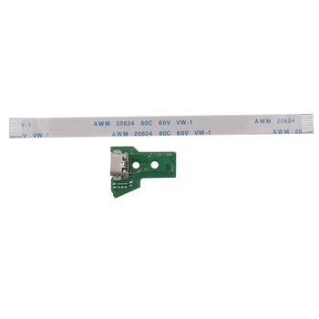 10X SONY PS4 Valdiklis USB Įkrovimo lizdas kištukinis Lizdas Valdybos JDS-055 5 V5 12 Pin Kabelis