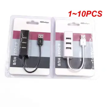 1~10VNT Mini 4-Port USB HUB USB Spliter Hub Adapteris Didelės Spartos Hub USB 2.0 Splitter Konverteris Visi PC Kompiuteris