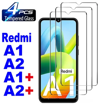 2/4Pcs Grūdintas Stiklas Xiaomi Redmi A1 A2 A1+ A2+ Screen Protector, Stiklo Plėvelė