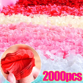 2000/100vnt Dirbtinių Rožių Žiedlapių Gėlės Romantišką Naktį Šilko Netikrą Rose Žiedlapis 