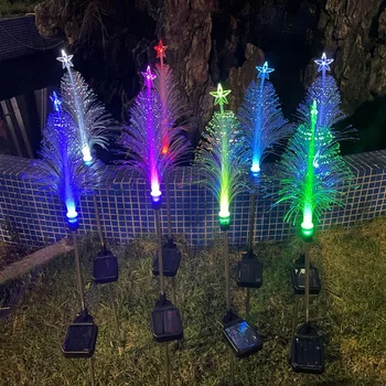 2023 Kalėdų Medžio Šviesos diodų (LED Saulės-Lauko Žibintas IP65 Vandeniui Vejos Lempos Sodo Kraštovaizdžio Dekoratyvinis Kalėdos Saulės Šviesos 1pcs