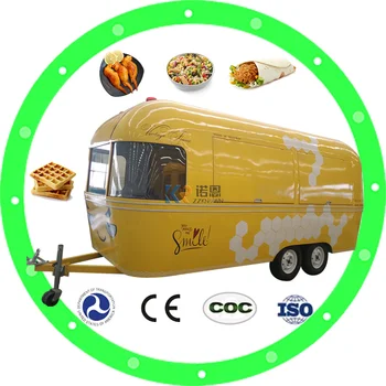 2023 Populiarus Srove Maisto Priekaba 4 Metrų Ledų Maisto Sunkvežimis Su Visa Virtuvės Įranga Pardavimui