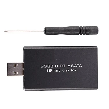 2X MSATA Į USB USB 3.0 MSATA SSD Talpyklos USB3.0 MSATA Atveju Kietojo Disko Adapteris M2 SSD Išorinės HDD Dėžutės HDD Atveju