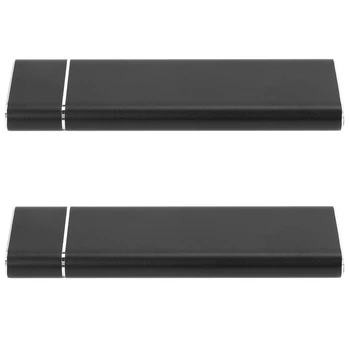 2X USB, 3.1-2 M. NGFF SSD Mobiliojo Standžiojo Disko Dėžutė Adapterio Kortelės Išorės Talpyklos Atveju M2 SATA SSD USB 3.1 2230(Juoda)