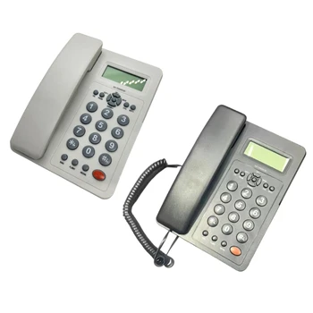 Antžeminių laidinių telefono linijų Telefonas su dideliais Mygtukais Skambinančiojo Identifikavimo Skaičiuoklė LCD J60A