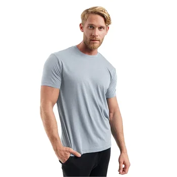 B1755 Superfine Merino Vilnos marškinėliai vyriški Bazės Sluoksnis Marškinėliai Wicking Kvėpuojantis Quick Dry Anti-Kvapas Ne-niežulys JAV Dydis