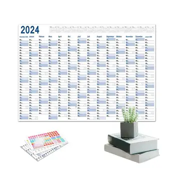 Didelis Visų Metų Kalendorius 2024 Didelis Tvarkaraštį Visą Sieną Metų Kalendorius 365 Dienų Kalendorius Didelis Plakatas Kalendorius Akademiniams