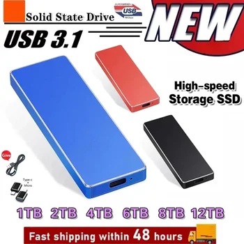 Didelės spartos SSD 64TB Kietasis Diskas Išorinis USB 3.0 Flash Drive, 16TB 4TB 8 TB Флешка Nešiojamų SSD Kietąjį Diską ir Staliniai kompiuteriai, Nešiojamas