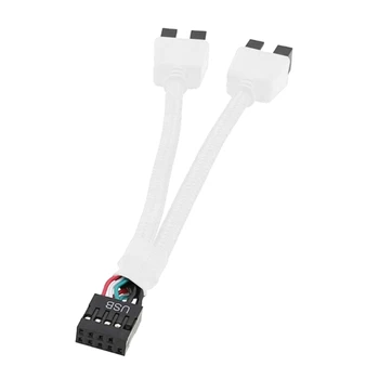 Efektyvus USB2.0 9Pin į Twin 9Pin Ekranuotą Kabelį Stabilus ir Saugus Perdavimas