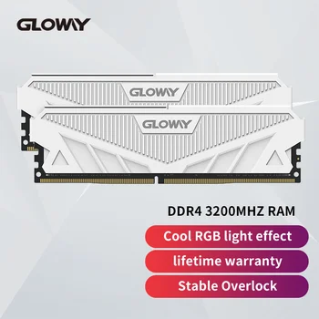 Gloway memoria ddr4 ram 8GB 16GB Tipas-α Atminties 2666MHz Ram Juoda & Balta 288Pin Desktop PC Atmintį
