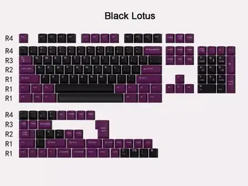GMK Black Lotus 104+48 Vyšnių Profilis ABS Doubleshot Keycaps Nustatyti Cherry MX Mechaninė Žaidimų Klaviatūra