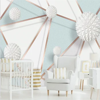 Individualizuotos fono paveikslėlį 3d kietas geometrinis marmuro susiuvimo freskos namų puošybai kambarį miegamasis 3d tapetai papel de parede