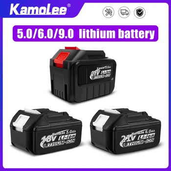 Kamolee 21V 5.0-9.0 Ah Li-ion Baterijos BL1860 rankinis grąžtas Elektros Poveikio Raktas Baterijos Energijos, įrankiai Paramos Makita įrankiai