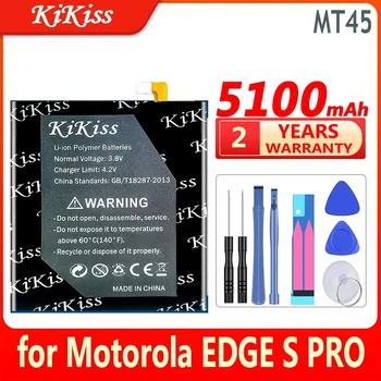 KiKiss Baterija MT45 5100mAh už Motorola Moto KRAŠTO S Pro SPro XT2153-1 Didelės Talpos Bateria