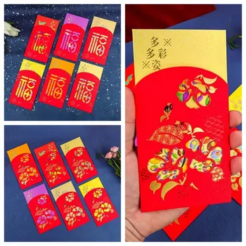 Kinijos Drakonas Metų Pinigų Kišenėje Įdegio išskaptuotas Sėkmės Pinigų Maišas, Švenčių FU Pobūdžio Lankstymo Red Pocket Vaikų Dovanų