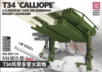 LANMO LM-35001 1/35 Mastelis Sherman Raketų Paleidimo T34 Calliope