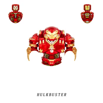 Marvel Legends Geležinis Žmogus Hulkbuster Didelis Blokai Duomenys Plytų Su Minifigures Švietimo 