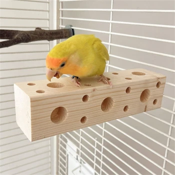 Medinių Blokas Paukščių Žaislas Paukščiui Narvo Maitinimosi Įspūdį Žaislas Birdcage Priedai Budgies Chewable Ešeriai Žaislas Aras Kapojimą Žaislas