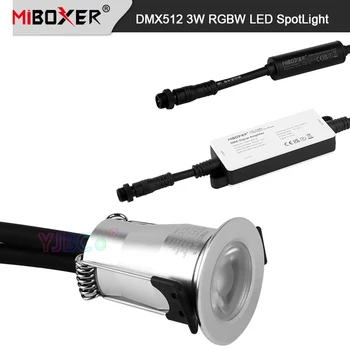 Miboxer 3W 12V DC 24V 5W 9W RGBW Lempos DMX512 LED Požeminės Šviesos Vandeniui IP68 DMX Signalo Stiprintuvas Originalus Adresas Redaktorius
