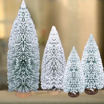 Mini Kalėdų Medžio Apdaila, Dirbtinis Sniegas, Kraštovaizdžio Mini Pušų 