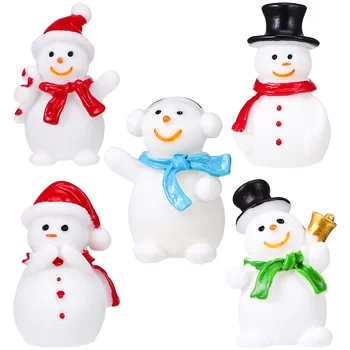 Mini Sniego Figūrėlės Kalėdų Dekoracijas Dervos Sniego Miniatiūriniai Kalėdų Dekoracijos