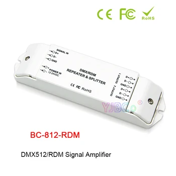 Naujas LED DMX512/RDM Signalo Stiprintuvas BC-812-RDM DMX512/1990/RDM Galia Kartotuvas DMX Galios stiprintuvo DC 12V-24V