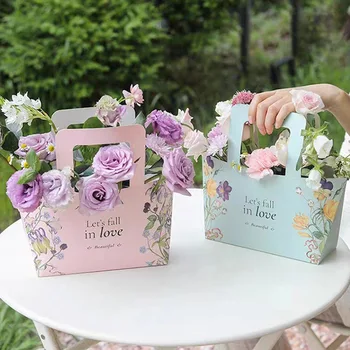 Pakuotės Gėlių Boxs Rose Vyniojimo Nešiojamą Vandeniui Kraft Paper Bag Susitarimą Valentino Diena, Vestuvių Dekoravimo, Dovanų Maišelis