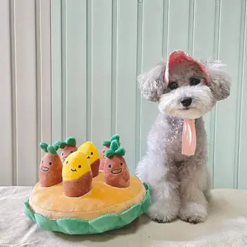 Plyšimui atsparaus Pet Žaislas Saldžiųjų Bulvių Šuns Žaislas Nustatyti Kramtyti-atsparus Įdomus Maisto Ieško Kačių, Šunų Reikmenys Traukiant Uostyti Minkštas