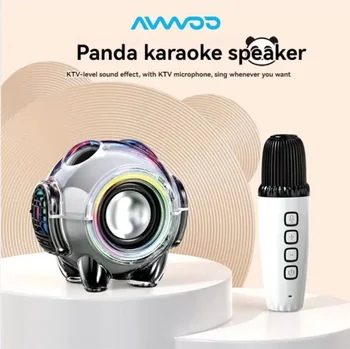 Portable Bluetooth Speaker Animacinių filmų Panda Garso Belaidžio TWS Palaiko TF Kortelę 5W45mm Visą Dažnio Vienetas Erdvinio Garso Garsiakalbis