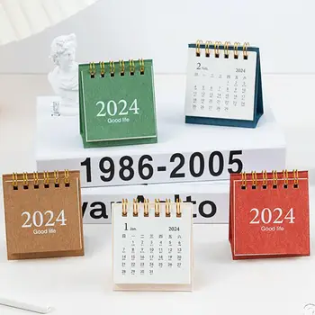 Ritės Dizainas Kalendorius 2024 Mini Stalo Kalendoriaus Spiralės Vija vartyti Data Įrašymo 12 Mėnesio Plano Užsisakyti 