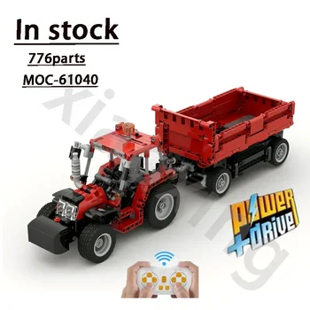 SS-61040 Naujų Mažų Ūkio Traktoriaus - Rankinis + RC Modelio Kūrimo Bloko Modelis 776 Dalis Asamblėjos Modelis Suaugusiųjų Vaikų Gimtadienio Žaislą Dovanų