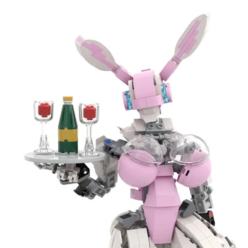 SS Mecha Angelas Triušis Bunny Mergina Robotas Blokai Nustatyti Sparno Birdy Moterų figūrų Mobile Suit Plytų Žaislas Vaikams Dovanos