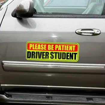 Studentų Vairuotojo Magnetas Automobilių Būkite Kantrūs Studentų Vairuotojo Magnetas Berniukų Ir Mergaičių Naujų Studentų Vairuotojo Įspėjimo Lipdukas Atspindintis