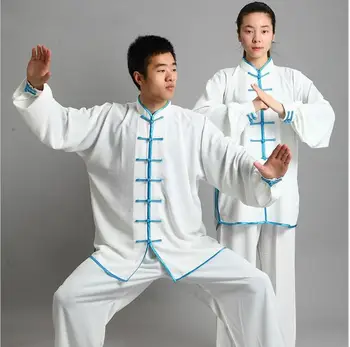 TaiChi Kung Fu Vienodas Tradicinės Kinų Apranga Ilgas Rankovėmis Wushu TaiChi Vyrų KungFu Vienodos Uniformos Kostiumas Chi