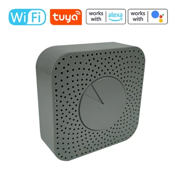 Tuya WiFi/Zigbee 5in1 Pažangi Oro Kokybei Stebėti, HCHO/CO2/VOC/Temperatūros/Drėgmės Jutiklis, Nuotolinio APP Kontrolės Signalizacijos