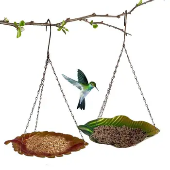 Už Paukščių Lesyklėlę Dėklas Su Stipriais Geležies gamtos Dizaino Hummingbird Šėrimo Dėklas Kieme Pritraukti Sodo Puošmena