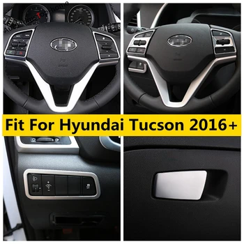 Vairas Kadrų / priekiniai Žibintai Žibintai / daiktadėžės Dangčio Apdaila Už Hyundai Tucson 2016 - 2020 ABS Matinis Interjero Priedai