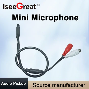 VAIZDO Mikrofonas Paslėptas Tipo Mini mikrofonas su RCA ir Galią&Out, kištukas Apsaugos Sistemos, Garso Fiksavimo Kamera Balso