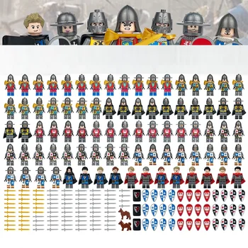 Viduramžių Karinės Karys Blokai Anglijos Rožių Karas Duomenys Žaidimas Castle Knight Ginklų Priedai Plytos Vaikų Žaislai